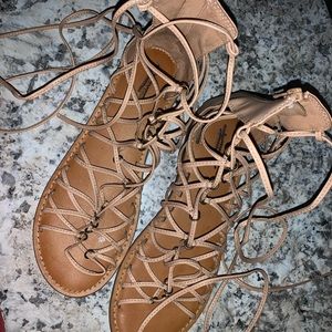 American Eagle lace up sandals